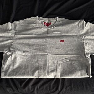 Supreme Gray Tee with Red Box Logo